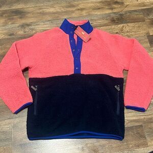 Southern Marsh 1/4 snap up navy Sherpa size medium